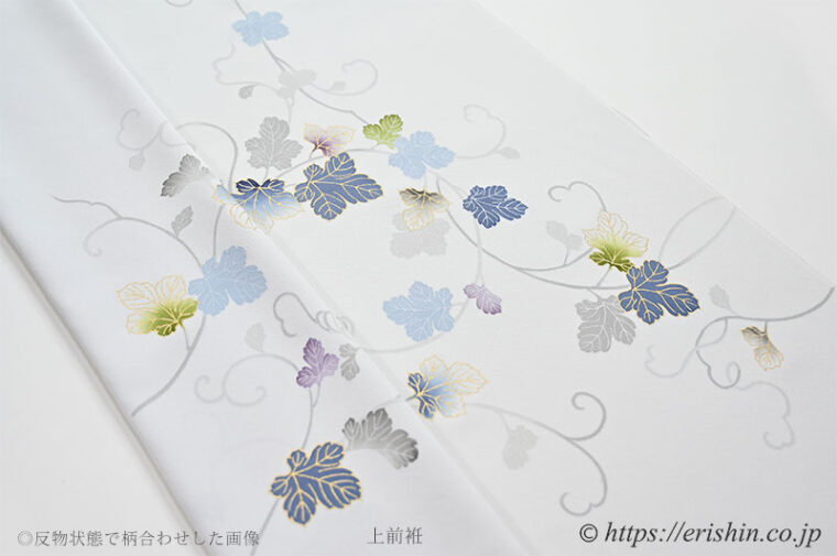 付下（葡萄唐草/銀鼠色）