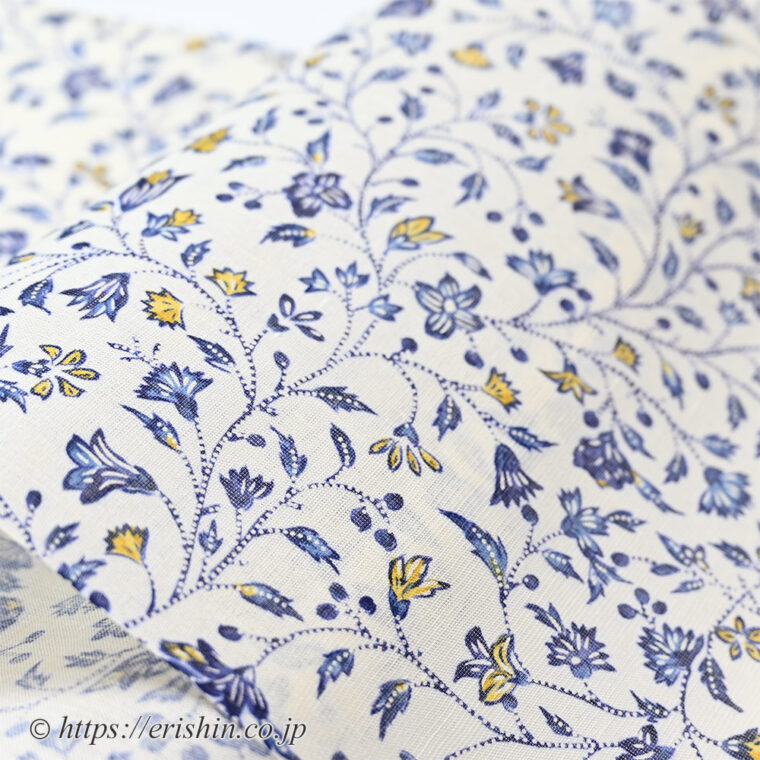 勝海舟更紗 染名古屋帯（多ち花/摺型友禅）