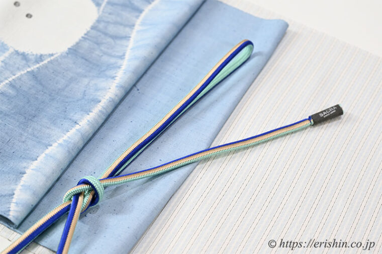 旬のお勧めコーディネート「下井紬に森健持作 辻ヶ花染め名古屋帯（スノーマン/雪だるま」