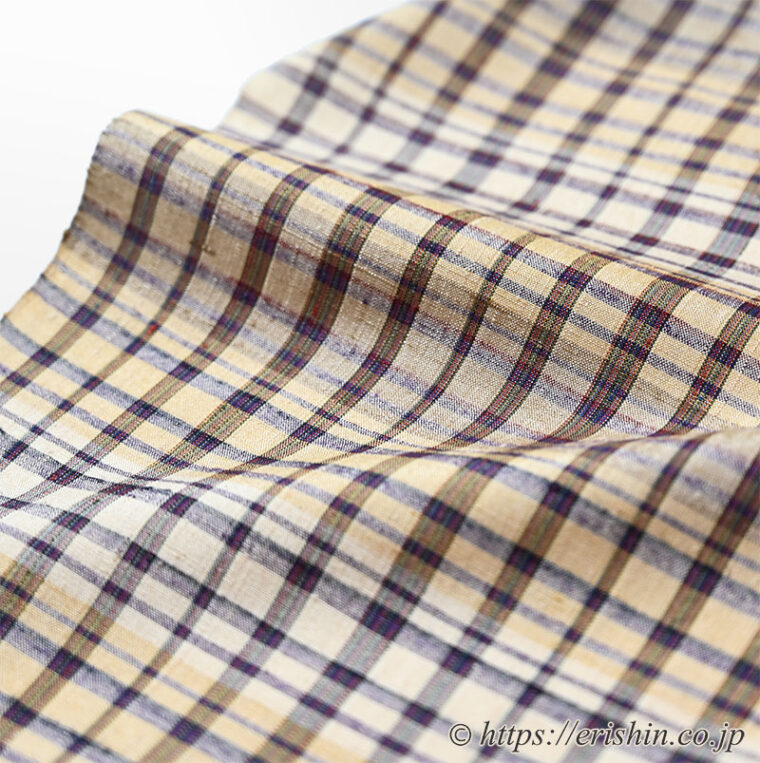 士乎路紬（しおじつむぎ/民藝縞格子）