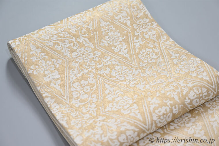 誉田屋源兵衛　袋帯（御舞蘭/平安菱花裂）