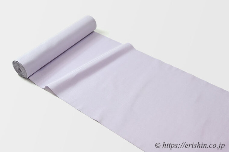 芝崎圭一　座繰紬（無地/白藤色）