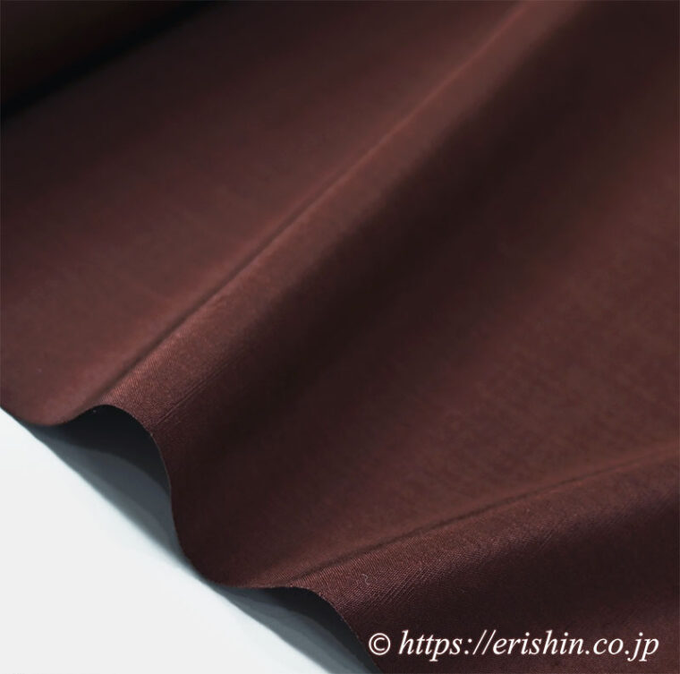 芝崎圭一　座繰紬（無地/栗皮茶色）