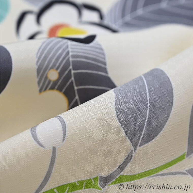 湯本エリ子　染名古屋帯（大山れんげ）生地拡大