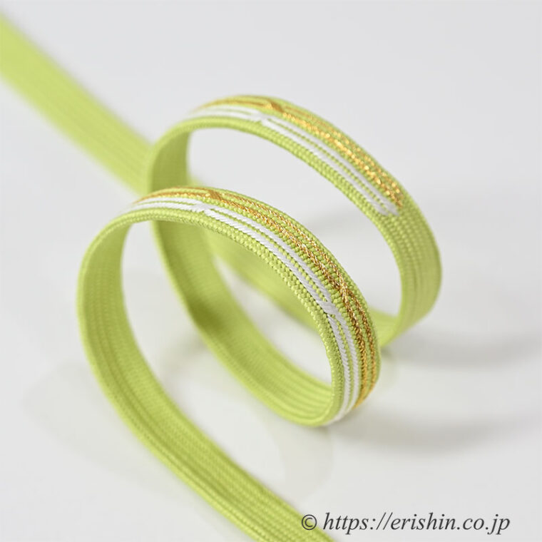 帯締め（三段高麗組/若菜色）