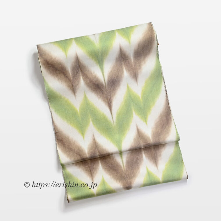 山下健　板締め絣名古屋帯