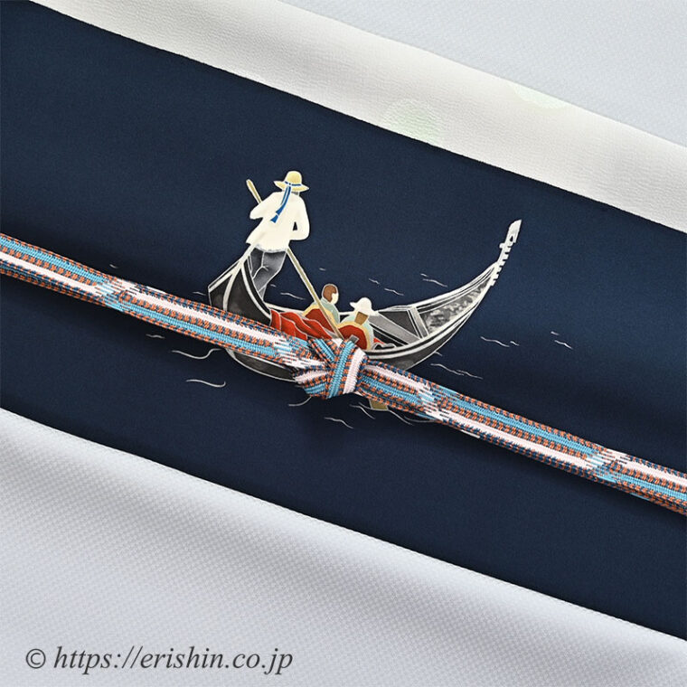 染名古屋帯（ベネチア風景/塩瀬）