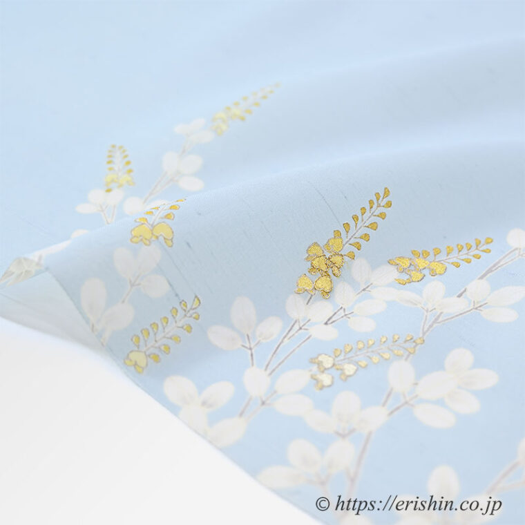 【夏】紗紬付下（風にそよぐ萩）