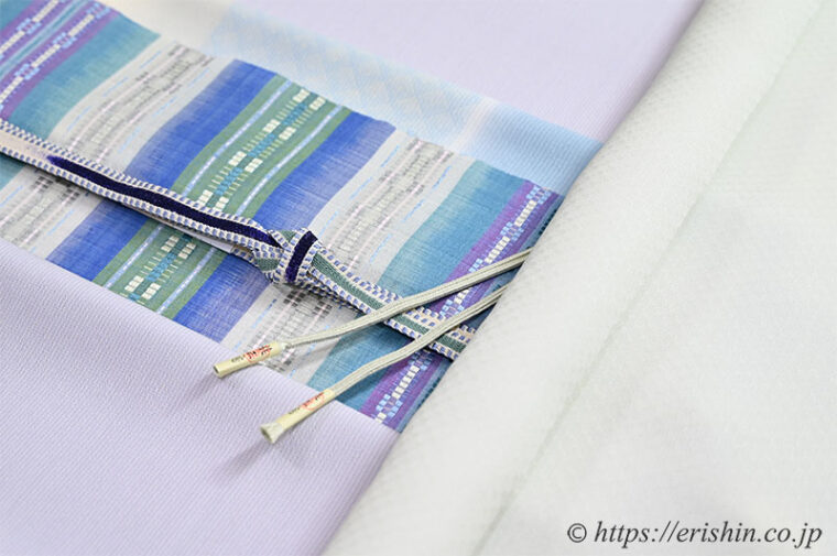 夏のはおりもの　弊店オリジナル薄羽織ものに白たか御召