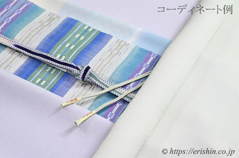 「浅倉広美 九寸織名古屋帯（フランボワーズ）生絹」のコーディネート例