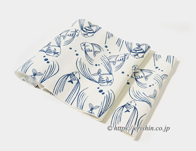 【夏・単衣】五十嵐沙樹　染名古屋帯（イトヒキアジ・麻）