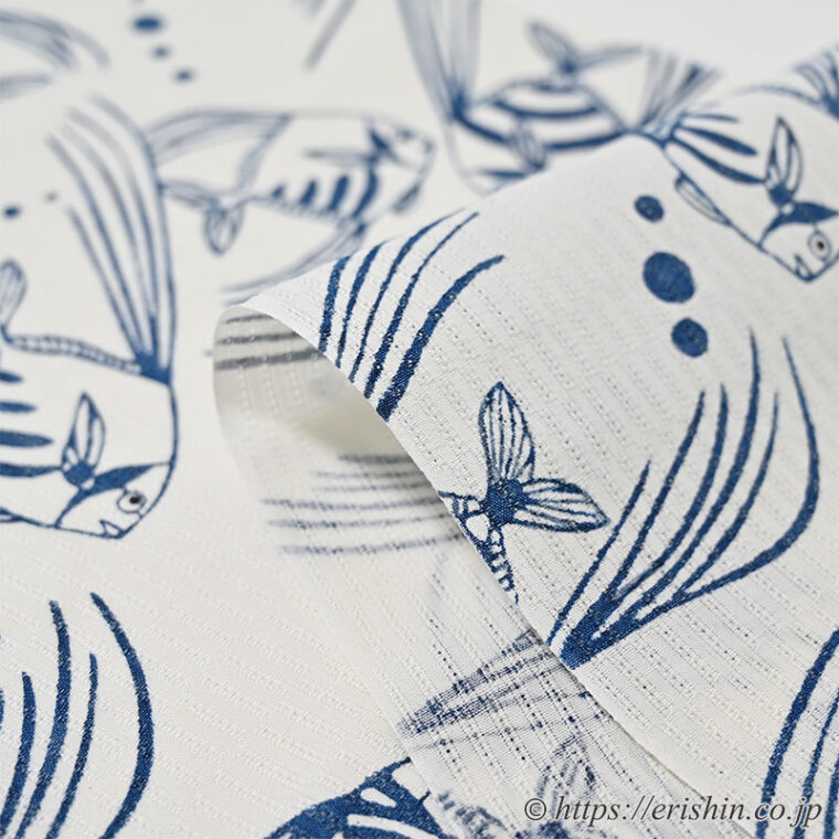 【夏・単衣】五十嵐沙樹　染名古屋帯（イトヒキアジ・麻）