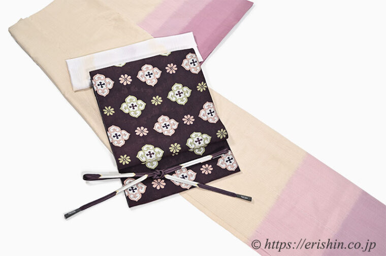 旬のお勧めコーディネート「芝崎圭一熨斗目訪問着に洛風林の九寸名古屋帯」