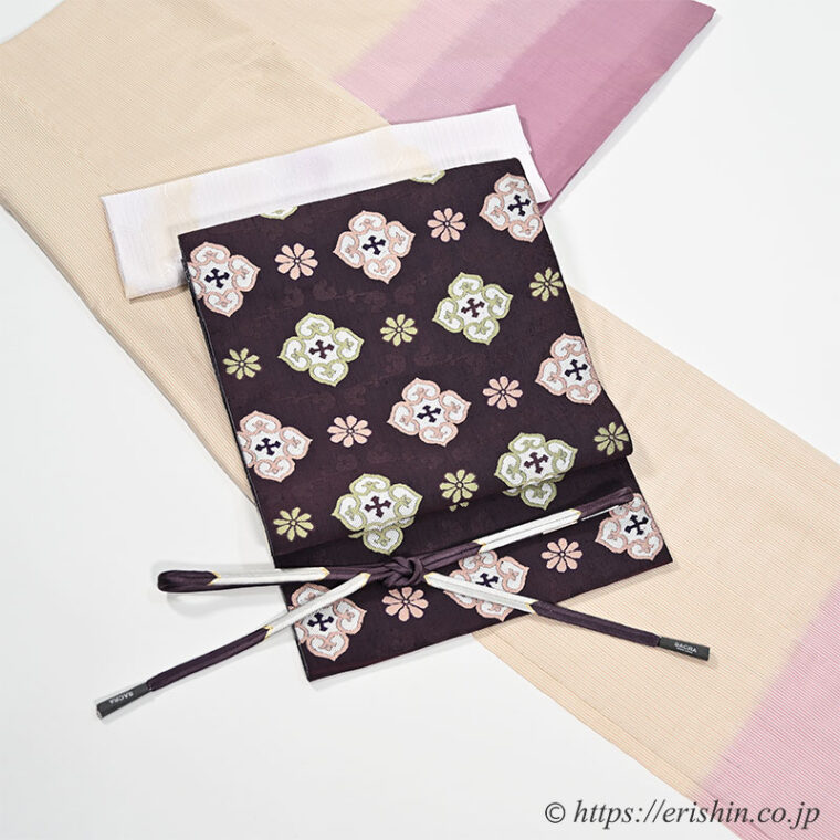 旬のお勧めコーディネート「芝崎圭一熨斗目訪問着に洛風林の九寸名古屋帯」