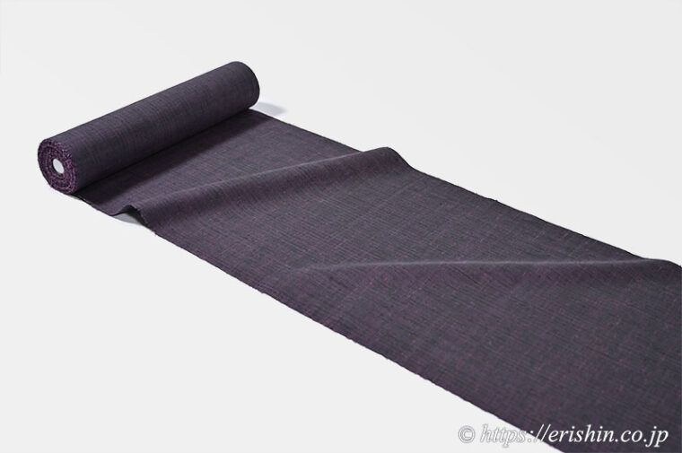 夢訪庵（桝蔵順彦）　余呉紬（フェルナンブーコ/鉄御納戸色と古代紫）