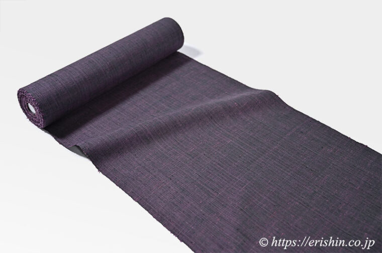 夢訪庵（桝蔵順彦）　余呉紬（フェルナンブーコ/鉄御納戸色と古代紫）