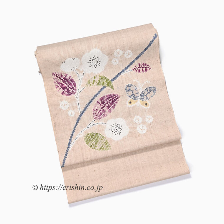 森健持　染名古屋帯（こんな夢を見た・辻ケ花/紬地）