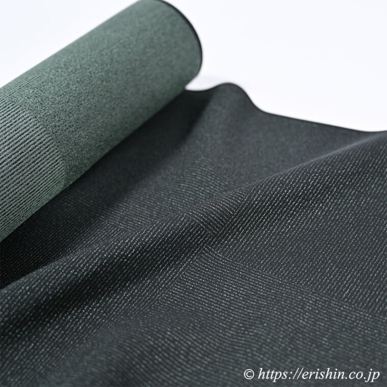 洗える絹の着物　丹後織御召（市松網代/黒織部色）