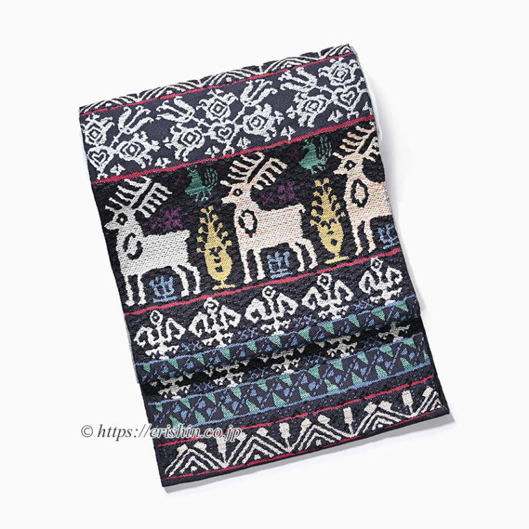 八寸織名古屋帯（ノルディック段）帯屋捨松