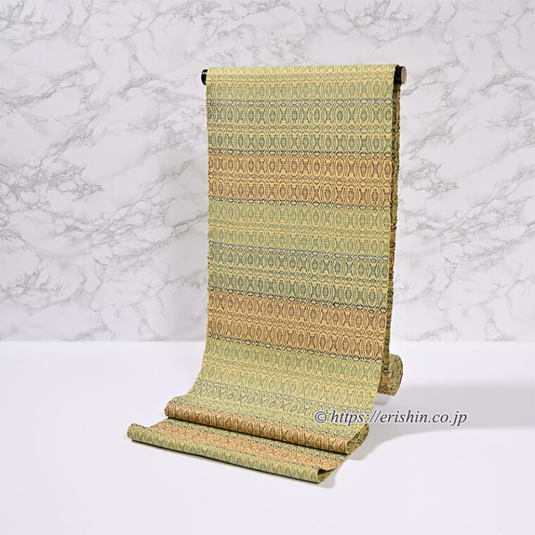 北川弘繪　八寸織名古屋帯（冬ざれ/手紡木綿）