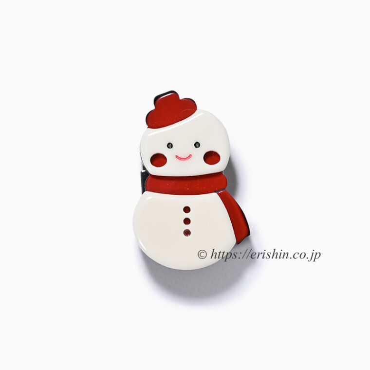 帯留め（雪だるま）大原商店　花しおり