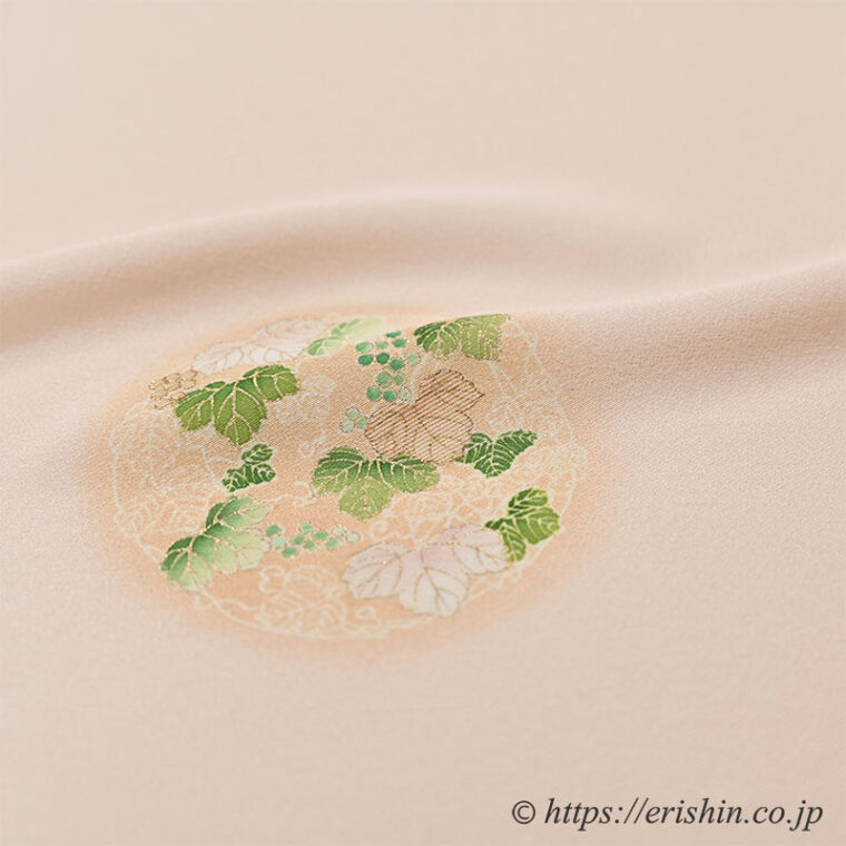 【単衣・夏】付下（葡萄の丸/文真糊糸目友禅・本糊糸目友禅）