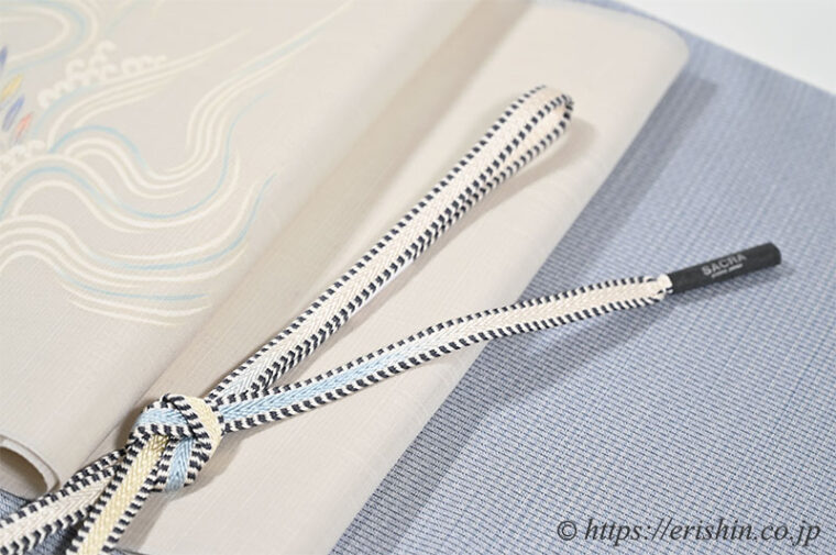 コーディネート「勝山さと子/縞市松着物を夏帯で春の単衣着に」