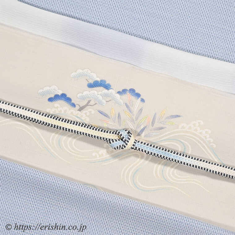 コーディネート「勝山さと子/縞市松着物を夏帯で春の単衣着に」