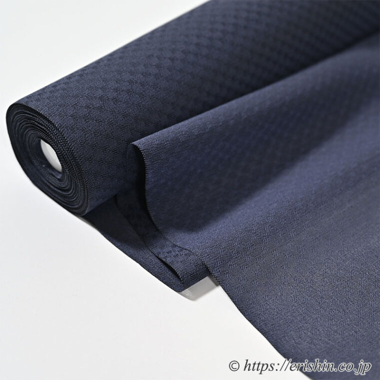 えり新オリジナル　塵よけ兼雨コート「小市松重ね/夏・単衣向」　勝色