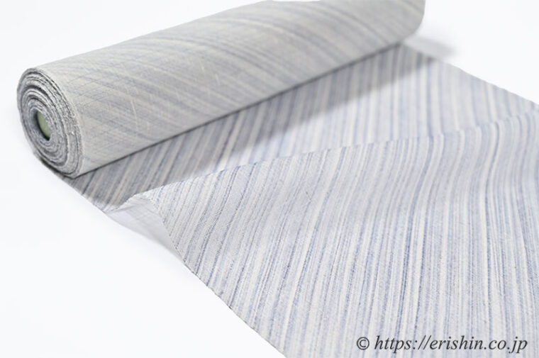 小紋（しけ引き/浅縹のゆらめき・絽紬地）