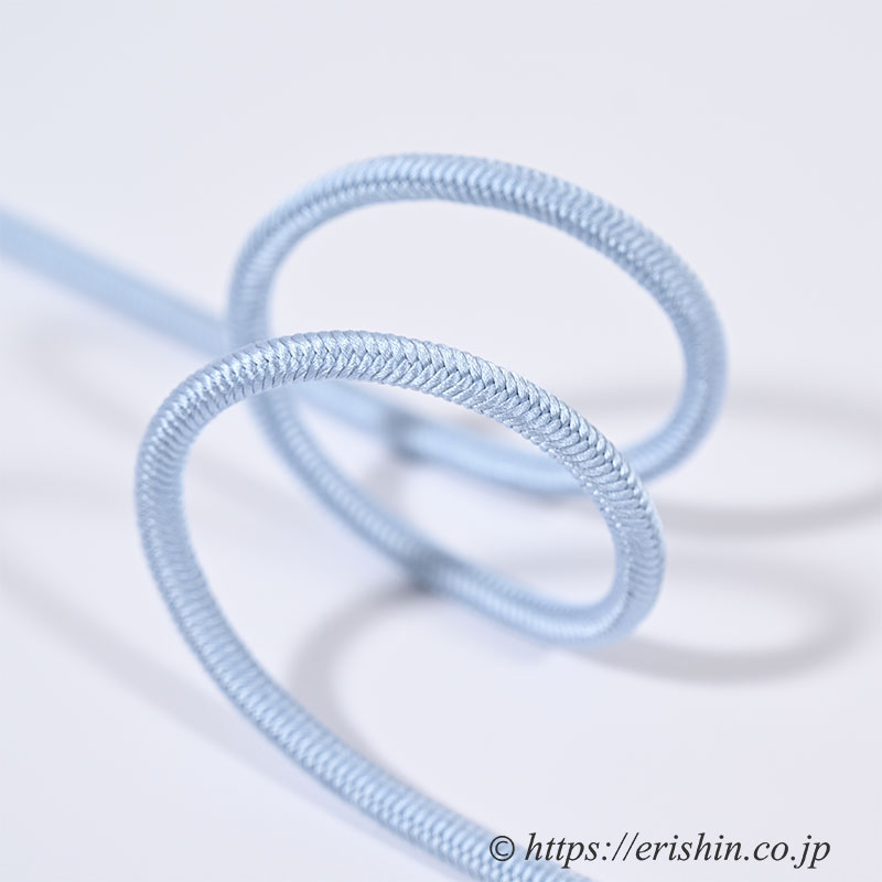 帯締め 細丸組（白藍色）[夏・単衣向]　龍工房