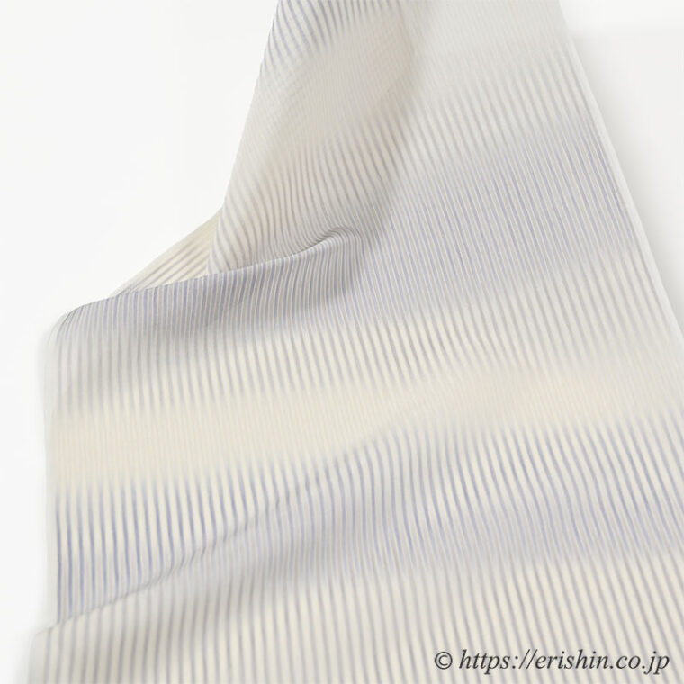 明石縮（段暈かし/藤鼠色のさざ波）