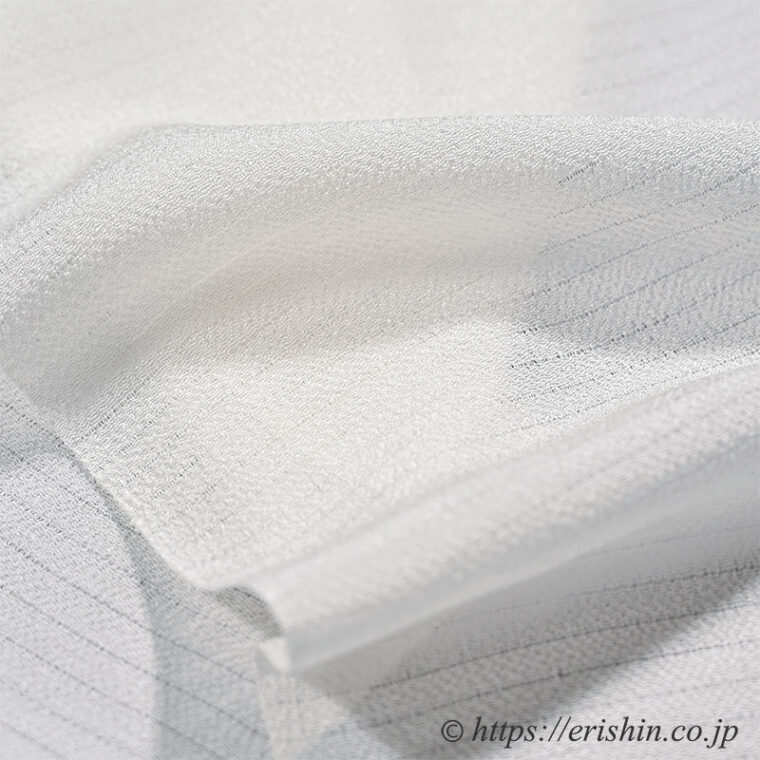 帯揚げ（無地/白百合色・絽縮緬）[夏・単衣向]