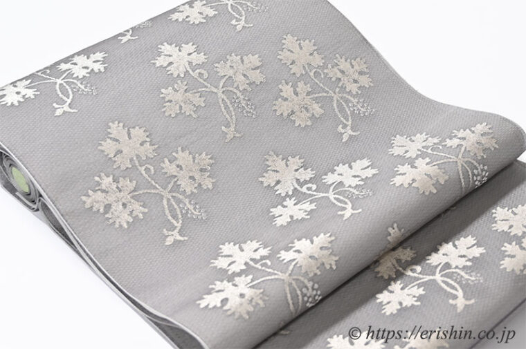 勝山健史　夏九寸織名古屋帯（シュテーデルの聖母）塩蔵