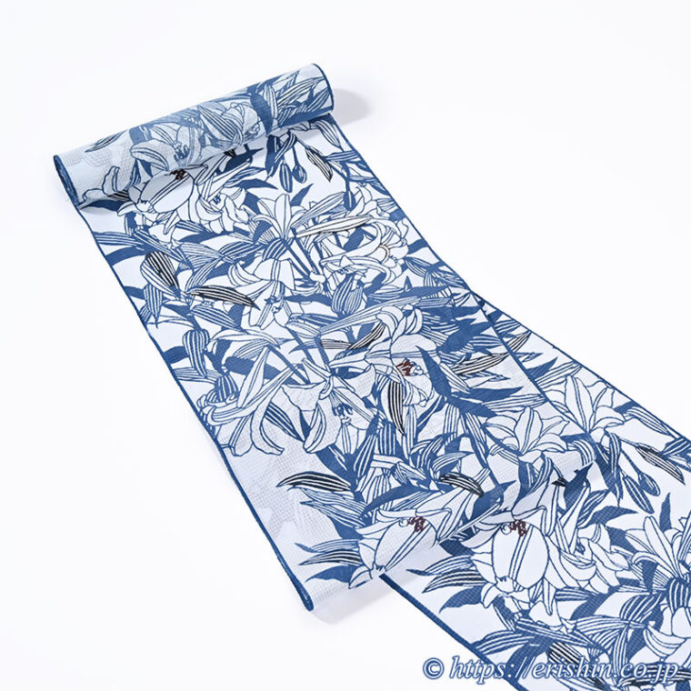 竺仙/ちくせん 紅梅小紋（百合）