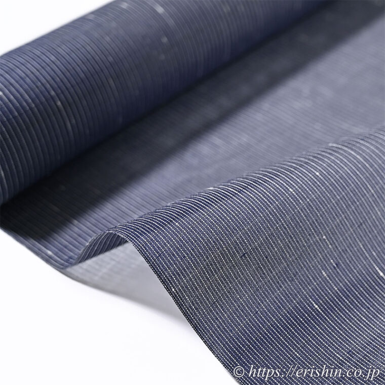 白たか上布（細縞/青みが冴えた鉄紺色）広巾