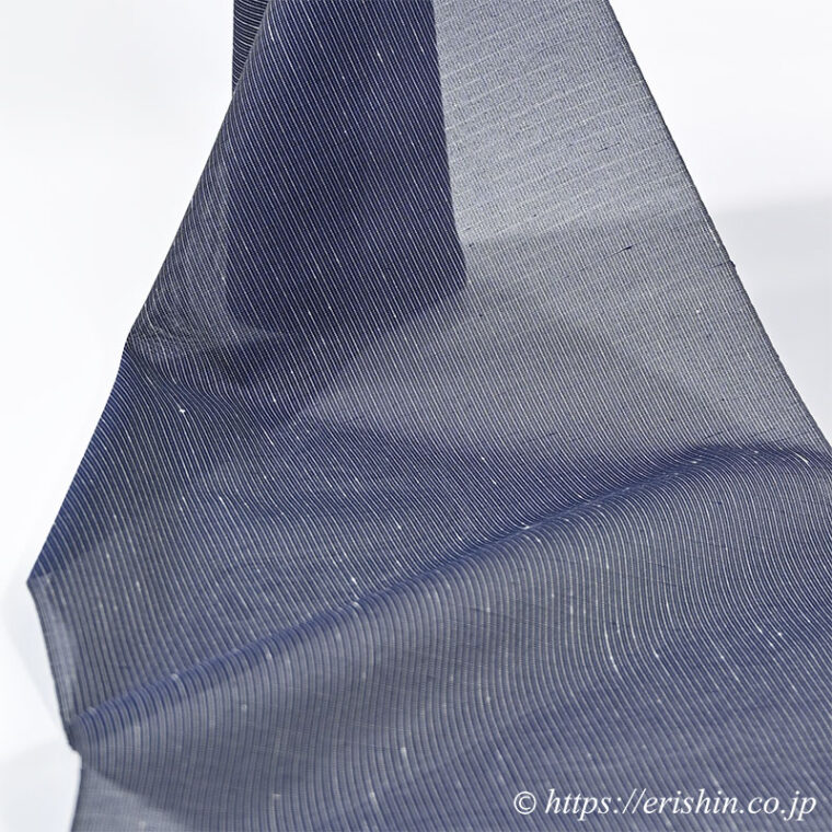 白たか上布（細縞/青みが冴えた鉄紺色）広巾