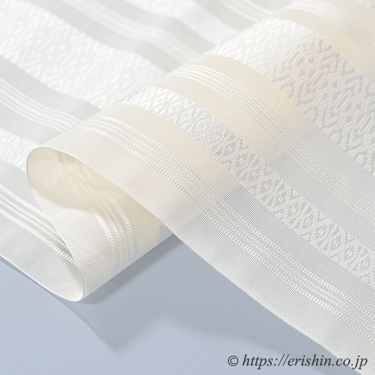 博多八寸織名古屋帯（献上/白・紗）