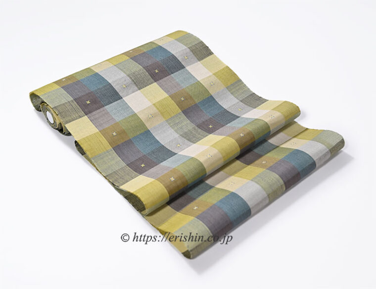 【夏・単衣】小名木絵千翔　九寸織名古屋帯/生絹（木漏れ日）