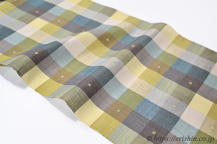 【夏・単衣】小名木絵千翔　九寸織名古屋帯/生絹（木漏れ日）