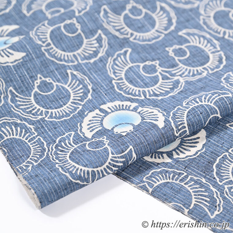 竺仙/ちくせん 紬浴衣（福良雀）