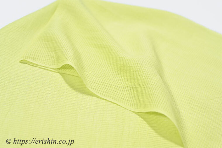 麻絽帯揚げ（無地/萌黄色）