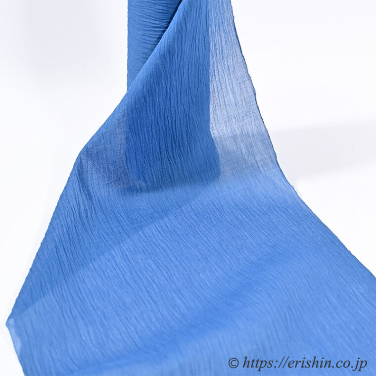 小千谷縮（無地/青色）広巾