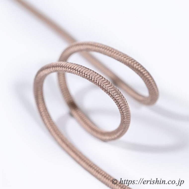 帯締め 細丸組（丁子茶色）[夏・単衣向]　龍工房