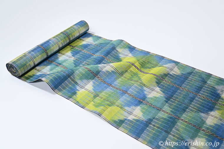 浅倉広美　九寸織名古屋帯（緑光）