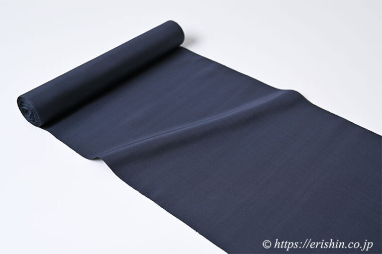 勝山健史　綺芙織（紺色/平織）深縹「着物と帯・呉服えり新」