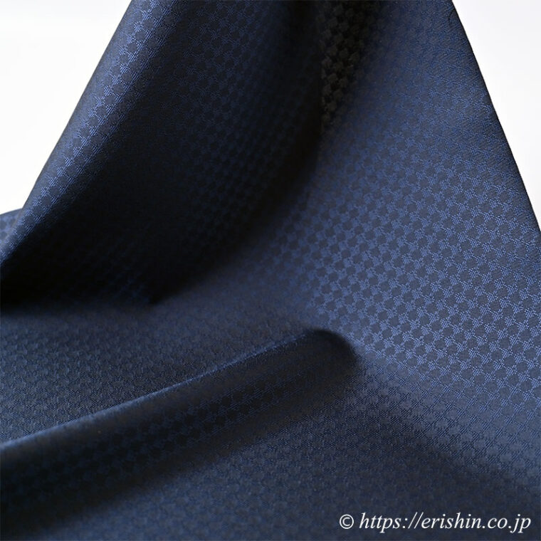 えり新オリジナル　塵よけ兼雨コート「小市松重ね」　濃紺色