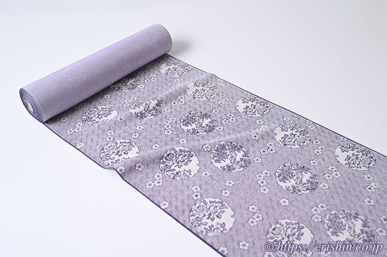 根橋秀治　竺仙 文久小紋〔江戸小紋〕（雪輪に花景色/青みの紫紺色）