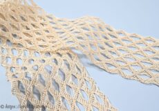 誉田屋源兵衛　半幅帯（芭蕉角繋/生成色）「着物と帯・呉服えり新」