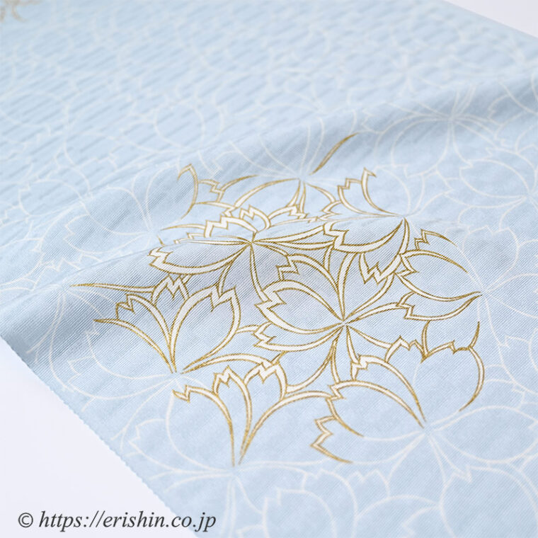 小紋（桜尽くし/淡い空色）